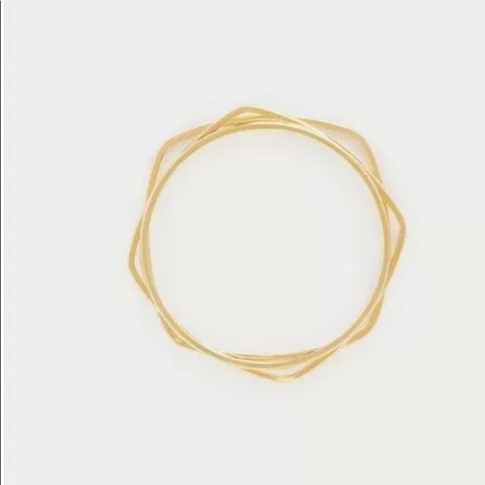 NWT Ann Taylor Metallic Bangle Set Bracelets Gold